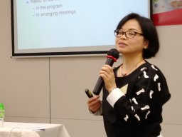 ITP Chairlady, Ms. Angie Yu, addressing at the ceremony