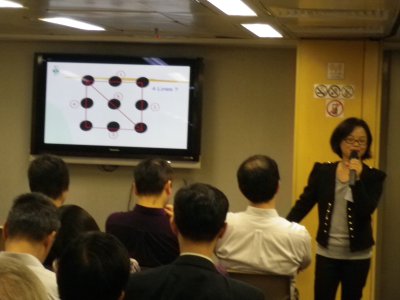 Angie using a creativity game to  activate the audience-1.JPG