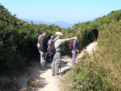 Team leader Tommy Choy showing members along Dragon Back.jpg