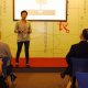 Sonia Tsang, the Manager of Organizational and People Development of Hung Fook Tong addressing the visitors